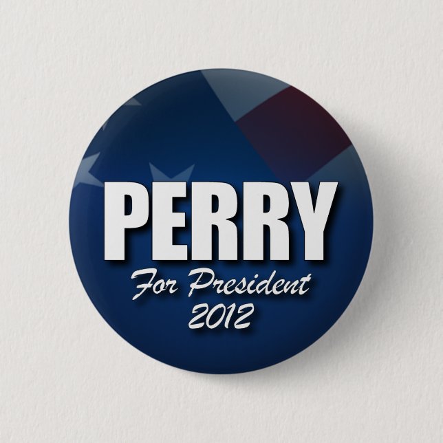 Bóton Redondo 5.08cm Rick Perry 2012 (Frente)