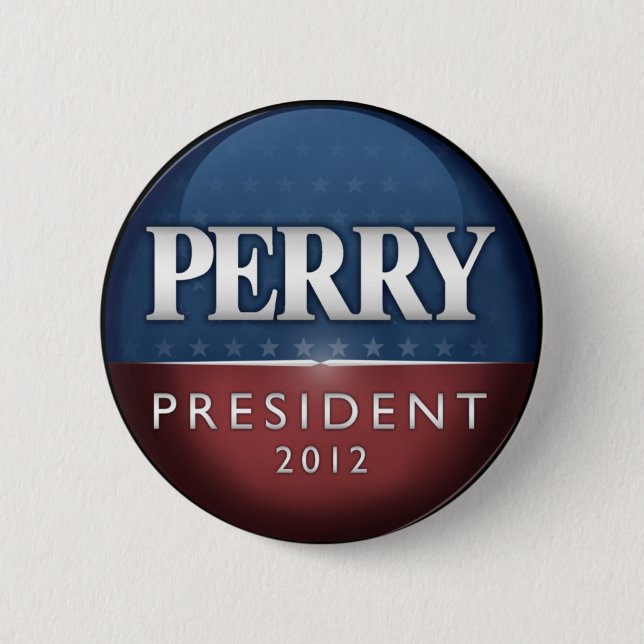 Bóton Redondo 5.08cm Rick Perry oficial 2012 (Frente)