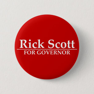 Bóton Redondo 5.08cm Rick Scott para o governador