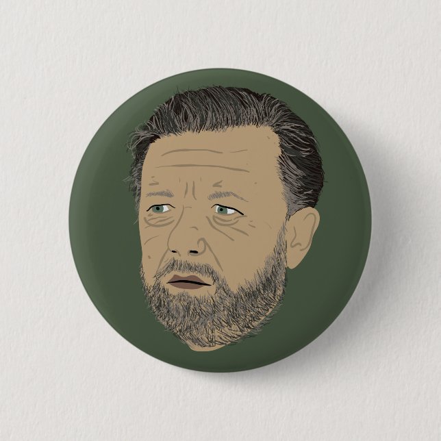 Bóton Redondo 5.08cm Ricky Gervais: "Após a vida " (Frente)