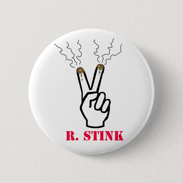 Bóton Redondo 5.08cm RickyStinkfingers (Frente)