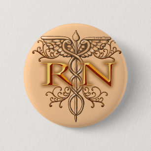 Bóton Redondo 5.08cm Rico Copper Caduceus RN