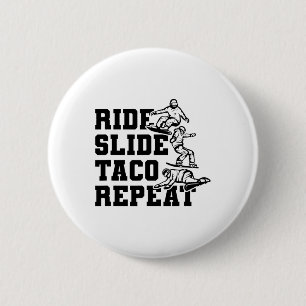 Bóton Redondo 5.08cm Ride Slide Taco Repete Snowboarder Snowboard