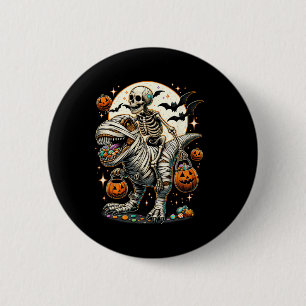 Bóton Redondo 5.08cm Riding Mummy Dinosaur T Rex Kids Boys Halloween