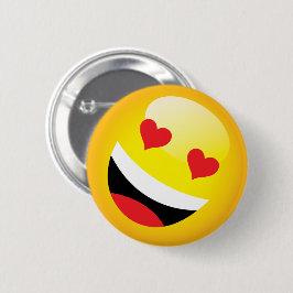 Bóton Redondo 5.08cm Rindo Olhos do Coração Kawaii Emoji