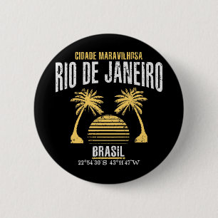 Bóton Redondo 5.08cm Rio de Janeiro