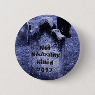 Bóton Redondo 5.08cm RIP Neutralidade Net Gravestone