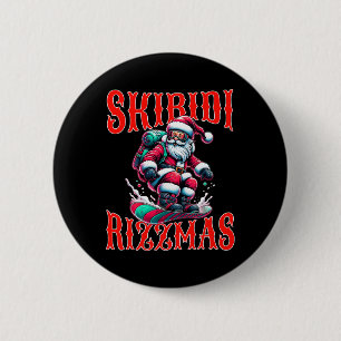 Bóton Redondo 5.08cm Rizz Natal Engraçado Papais noeis do Snowboard Xma