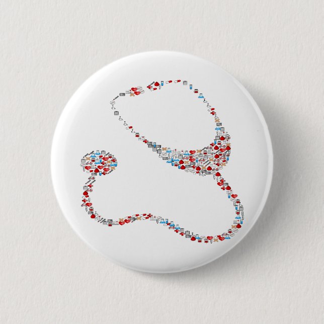 Bóton Redondo 5.08cm RN Estetoscópio (Frente)