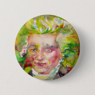 Bóton Redondo 5.08cm ROBESPIERRE de MAXIMILIANO - aguarela no papel