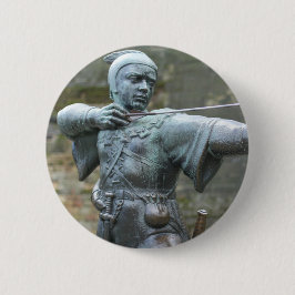 Bóton Redondo 5.08cm Robin Hood Statue Nottingham