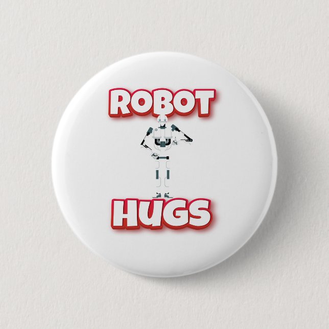 Bóton Redondo 5.08cm Robot Hugs (Frente)