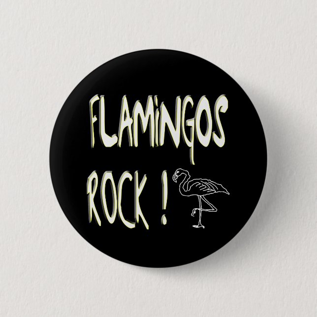 Bóton Redondo 5.08cm Rocha dos flamingos! Botão (Frente)