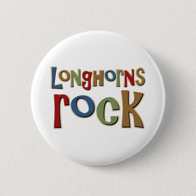 Bóton Redondo 5.08cm Rocha dos Longhorns (Frente)