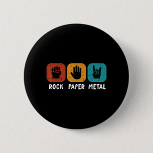 Bóton Redondo 5.08cm Rochoso Música Rocker Papel Metal Retro Punk Homen
