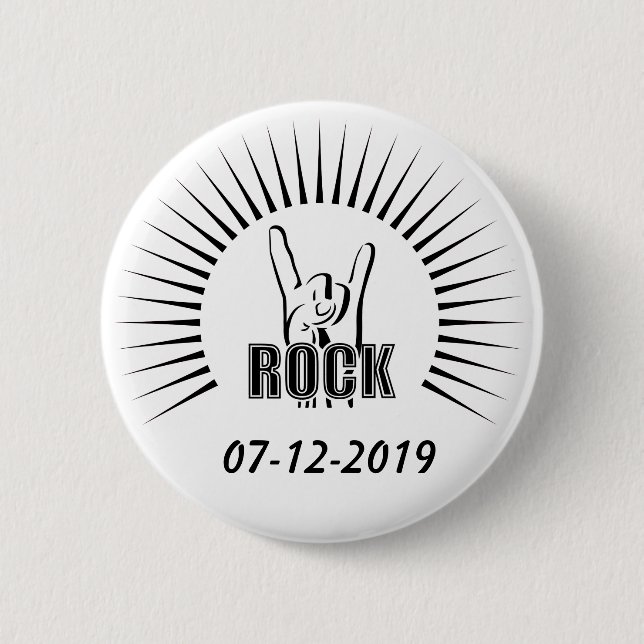 Bóton Redondo 5.08cm Rock (Frente)