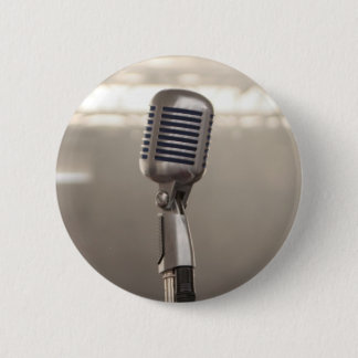Bóton Redondo 5.08cm Rock And Roll Microphone