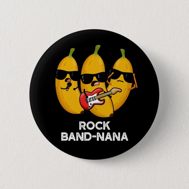 Bóton Redondo 5.08cm Rock Banda Nana Funny Banana Pun (Frente)