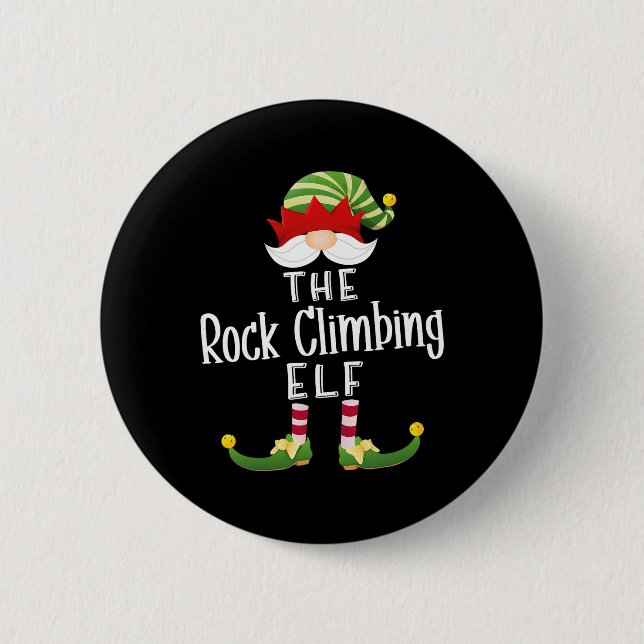 Bóton Redondo 5.08cm Rock Climbing Elf Group Christmas Funny Pajama Par (Frente)