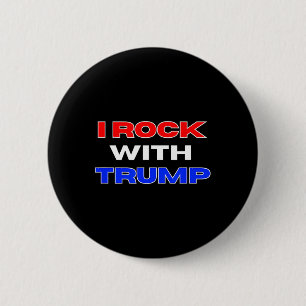Bóton Redondo 5.08cm Rock Com Trump
