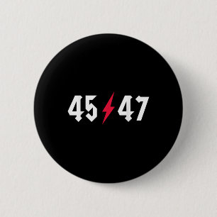 Bóton Redondo 5.08cm Rock On Trump 45 47 Presidente Trump Rocks