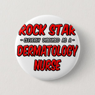 Bóton Redondo 5.08cm Rock Star. Enfermeiro Dermatológico