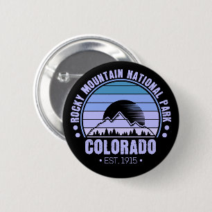 Bóton Redondo 5.08cm Rocky Mountain National Park Colorado Retro
