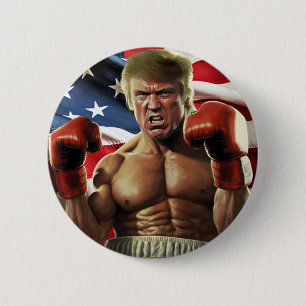 Bóton Redondo 5.08cm Rocky Trump: O campeão da liberdade das Pessoas