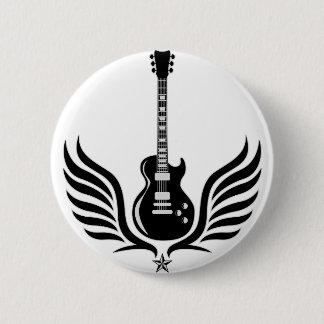 Bóton Redondo 5.08cm rodas rock and electric guitar wings