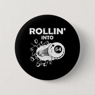 Bóton Redondo 5.08cm Rollin para 54 Bilhar 54º Aniversário