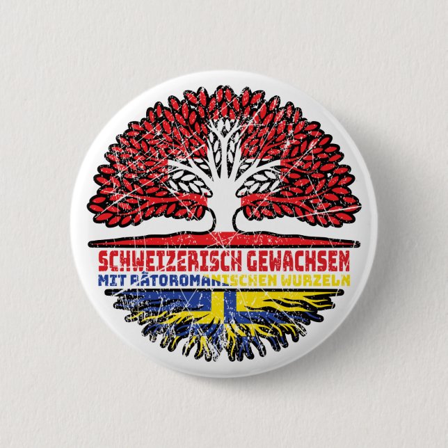 Bóton Redondo 5.08cm Romanen Rätoromanisch Graubündisch Graubünden Baum (Frente)