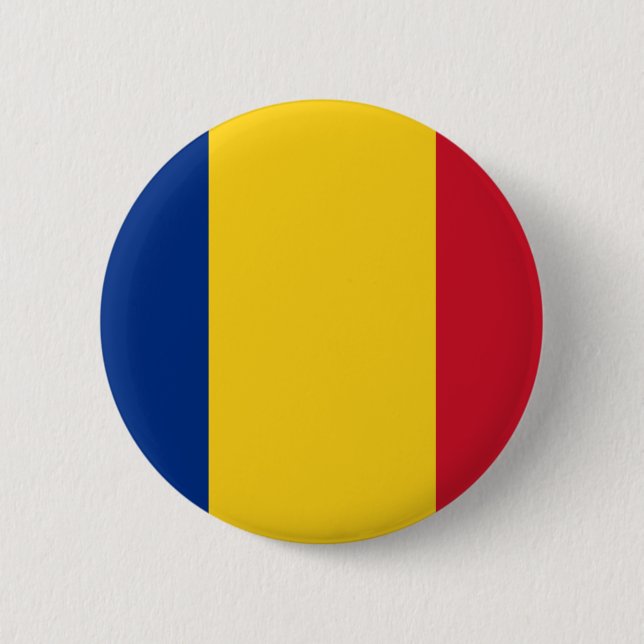Bóton Redondo 5.08cm Romania - bandeira romena - Drapelul României (Frente)