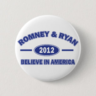 Bóton Redondo 5.08cm Romney E Ryan 2012