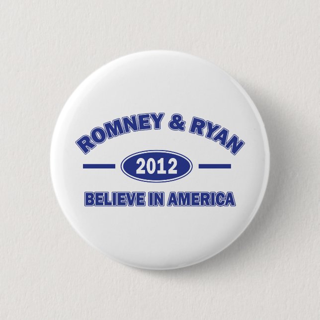 Bóton Redondo 5.08cm Romney E Ryan 2012 (Frente)