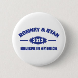 Bóton Redondo 5.08cm Romney E Ryan 2012