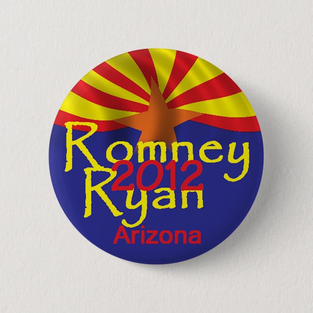 Bóton Redondo 5.08cm Romney Ryan (Frente)
