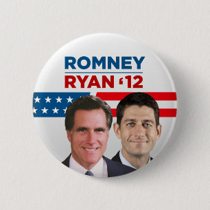 Bóton Redondo 5.08cm Romney Ryan 2012
