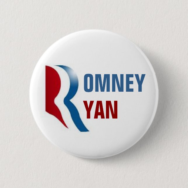 Bóton Redondo 5.08cm Romney Ryan 2012 (Frente)