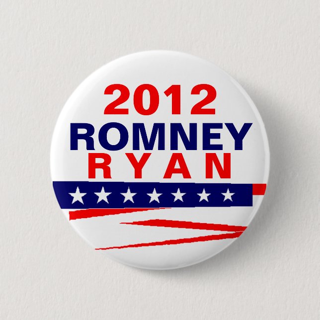 Bóton Redondo 5.08cm Romney Ryan 2012 (Frente)