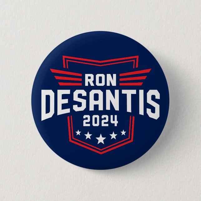 Bóton Redondo 5.08cm Ron Desantis 2024 para eleição presidencial (Frente)