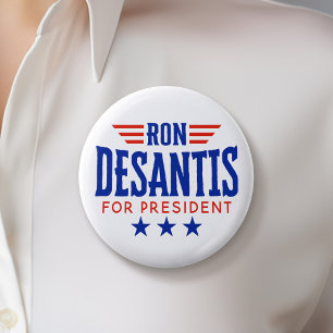 Bóton Redondo 5.08cm Ron DeSantis para a Campanha do Presidente