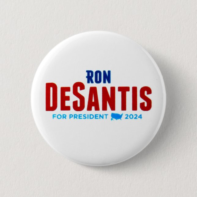 Bóton Redondo 5.08cm Ron DeSantis para o Presidente 2024 (Frente)