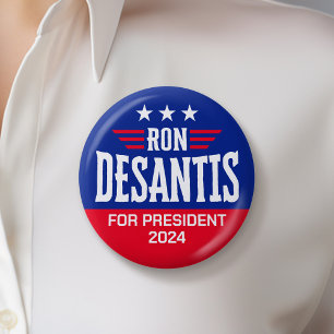 Bóton Redondo 5.08cm Ron DeSantis para o Presidente 2024 - Campanha