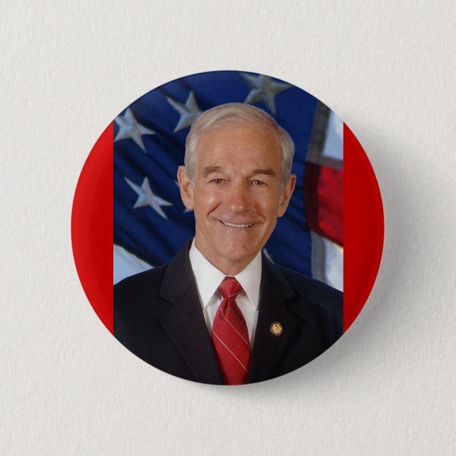 Bóton Redondo 5.08cm Ron Paul (Frente)