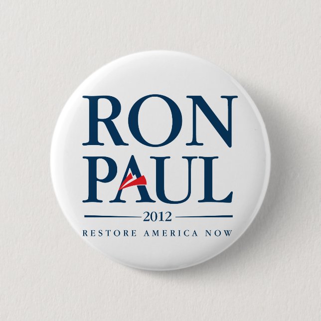 Bóton Redondo 5.08cm Ron Paul 2012 (Frente)