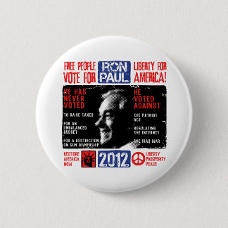 Bóton Redondo 5.08cm Ron Paul 2012