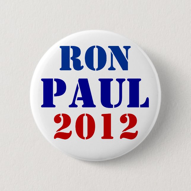 Bóton Redondo 5.08cm Ron Paul 2012 (Frente)