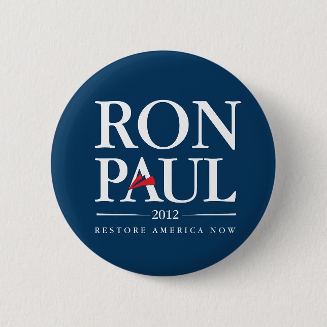 Bóton Redondo 5.08cm Ron Paul 2012 (azul) (Frente)