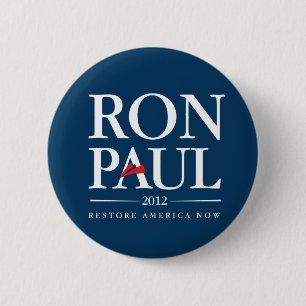 Bóton Redondo 5.08cm Ron Paul 2012 (azul)