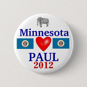 Bóton Redondo 5.08cm Ron Paul Minnesota 2012